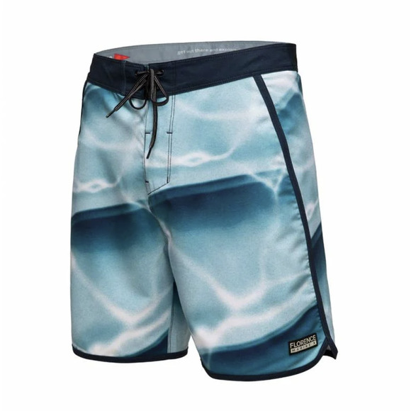 New! Florence Marine X Sz 34 Shoreline Boardshort Sky Swim Shorts $75 msrp C28-1